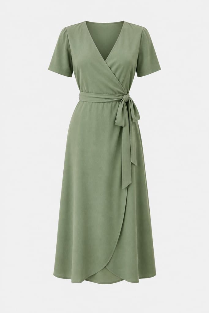 Wrap Dress in Sage